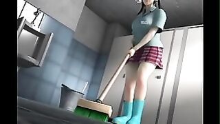 Cleaning Lady 3D Sex