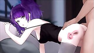 3D Character Mamimi Tanaka In Doggy Style Hard Creampie