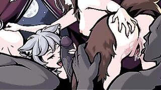 Ffm Cartoon Threesome Blowob And Licking