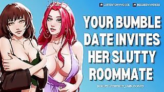 Your Bumble Date Invites Her Slutty Roommate Threesome Blowjob Submissive Sluts Cum Play