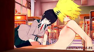 Boku No Hero Hentai – Jiro Kyoka & Kaminari Denki Sex At Classroom Handjob, Blowjob, Boobjob & Fucked 1/2