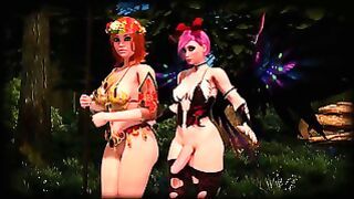 Hot Shemale Fairy Fucks Amazon In The Forest – 3D Animated Cartoon Futanari Sex