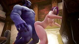 Blue Man With Elf Warcraft Porn Parody
