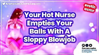 Asmr Roleplay Your Hot Nurse Helps You Empty Your Balls With A Sloppy Glugging Blowjob Audio Only