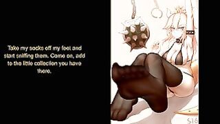 Bowsette + Minamoto No Raikou Animated Foot + Ass Worship JOI
