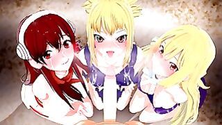 Pounding Kohaku, Ruri & Yuzuhira From Dr Stone Uncensored Hentai Compilation