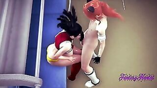 Boku No Hero Hentai 3D – Momo Sex In A Train Blowjob And Fucked – Japanese Manga Anime Cartoon Porn