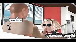 Foxy 3D Cartoon Blonde Honey Sucking On A Cock