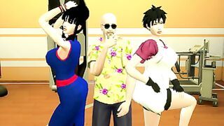 Perverted Master Roshi Sexually Trains Chchi Milk And Videl Beautiful Wives Dragon Ball Hentai