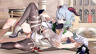 Ganyu and Aether Hentai Sex Genshin Impact Multiple Creampie Positions MMD 3D Soft Green Hair &lpar;CLIP&rpar;