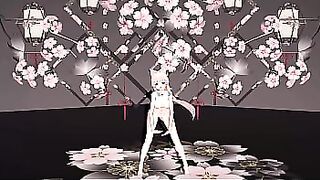 Genshin Impact Kokomi Hentai Undress Dance Catgirl MMD 3D Blue Eyes &lpar;CLIP&rpar;