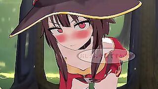 Megumin being horny hentai