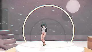 Blue Archive Yuuka Hentai Undress Dance Teddy Bear Playboy Girl Mmd 3D Clear Blue Hair &lpar;CLIP&rpar;