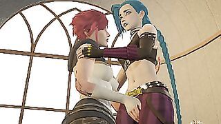 Arcane - Vi and Jinx Lesbian Sex [4K, 60FPS, 3D Hentai Game, Uncensored, Ultra Settings]