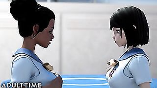 ADULT TIME Hentai Step-Sister Rides Cock & Lesbian s Hentai Sex