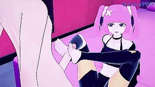 Sango and Diantha (Carne) intense sex. - Pokémon Hentai