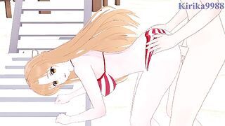Asuna (Asuna Yuuki) and I have intense sex on the beach. - Sword Art Online Hentai