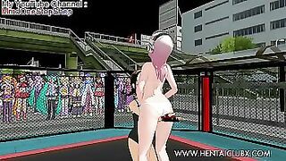 anime Anime Girl Fight Ryona Hentai BallBusting MMD