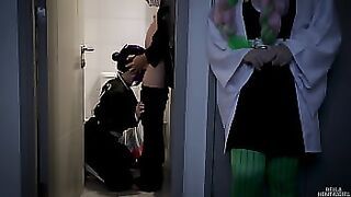 Mitsuri spies how Tanjiro fuckes Shinobu in the toilet - Bella Hentaigirl