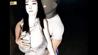 Hentai 3D- Bandit and young girl on stress