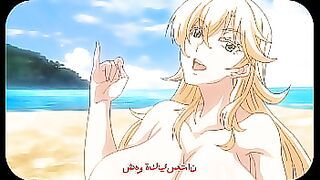 Fucking hot blonde in gangbang on the beach