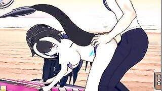 Shylily fucking on the sex beach