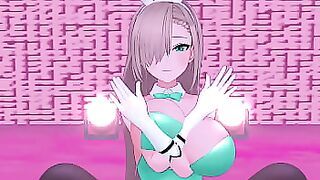 Ichinose Asuna Cowgirl Sex Dance Hentai Blue Archive Bunnygirl Bigboobs Creampie MMD 3D Clear Blue Clothes (CLIP)