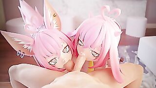 Two Slutty Anime Girls Suck Your Cock