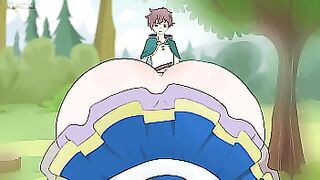 Aqua Wore a skirt that was Too short to seduce Kazuma&sol;Hentai&sol;Cartoon&sol;Parody&sol;God's Blessing On This Wonderful Wold &excl; 2025