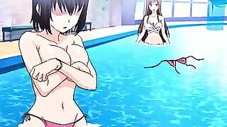 Pool Day With The Girls Then Rough Sex In The Locker Room - Hentai