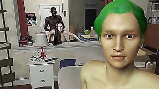 3D horny slut have cuckold sex with her BBC boss