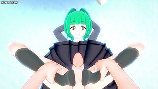 POV Hentai Footjob from Kaede from Assassination Classroom