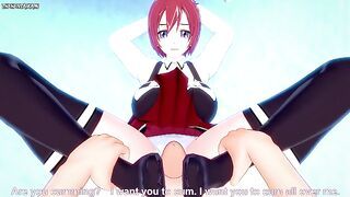 POV Hentai Footjob from Hiroko from Bible Black