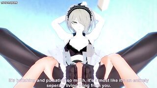 POV Hentai Footjob From Kirumi from Danganronpa