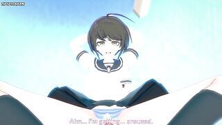 POV Hentai Footjob From Komaru from Danganronpa