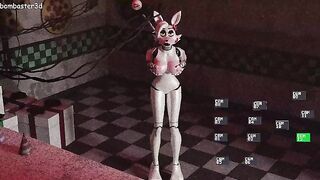 a very strange pizzeria with a very strange Mangle