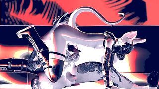 Yiffing Furrys // Cat and Wolf On The Roof // by DonutKnot