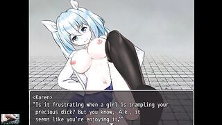 Tower of alfimia - getting stepped by a sexy girl femdom hentai
