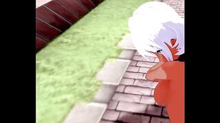 Beautiful girl with white hair