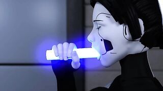 Projekt Passion | Busty Brunette AI Sex Robot Sucks Big Cock & Large Dildo