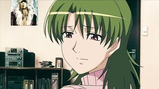 Cutie With Short Green Hair Makes Paizuri With Her Big Tits | Hentai
