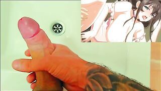 My friend's mother lent me her bathroom to watch hentai