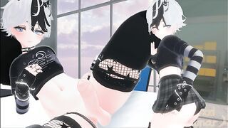 Horny office femboy just couldn't hold back...