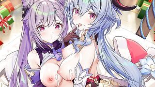 Genshin Impact girls have a present for you - Hentai JOI
