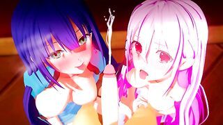 POV: KISARA AND AYANO YUUGIRI POUNDED ENGAGE KISS ANIME HENTAI COMPILATION