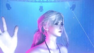 3D sexy blonde stripper naked her hot body teasing you to fuck her