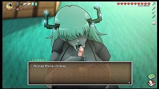 HornyCraft [ MINECRAFT PORN Hentai game ] Ep.37 GIANT woman KISS my SMALL COCK until I FACIAL HER