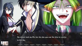 Samurai vandalism - sexy green hair vampire boss fight