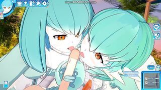 Gardevoir and Kirlia seduce your penis