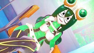 Fucking Tsuyu Asui from My Hero Academia Until Creampie - Anime Hentai